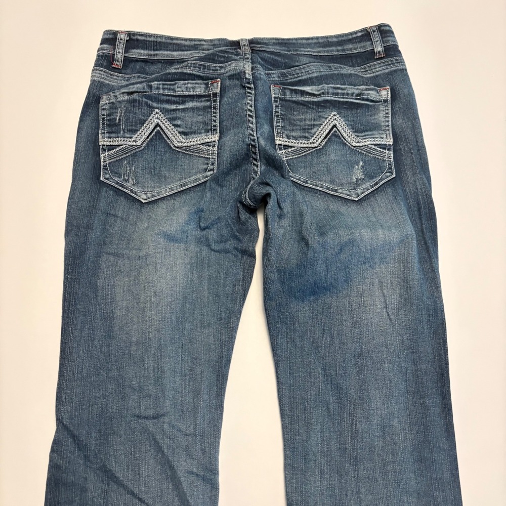 INC International Concepts Jeans Mens 36x30 Blue Berlin Slim Straight Contrast